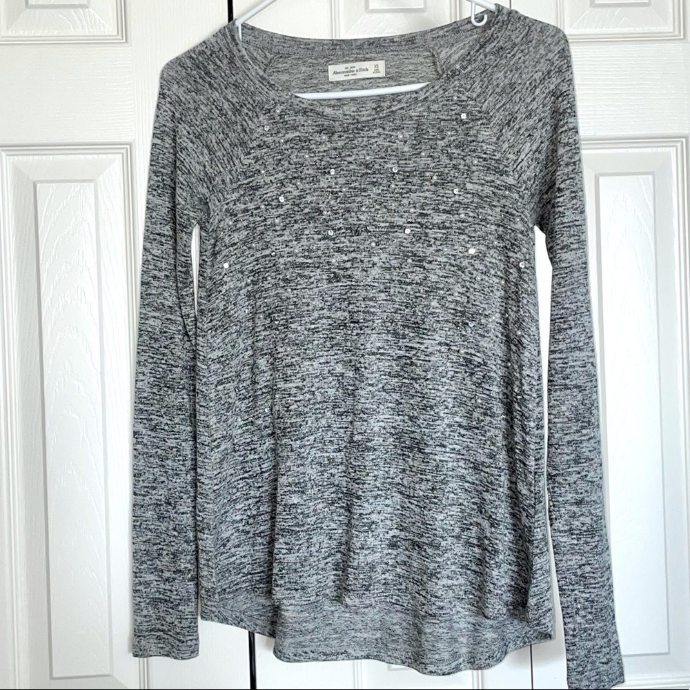 NWOT A & F Embellished Marbled lightweight Sweater